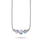 Gris | .925 argent sterling bronze à canon | Collier fermoir infini verre sirène